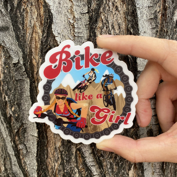 Bike Like A Girl Sticker