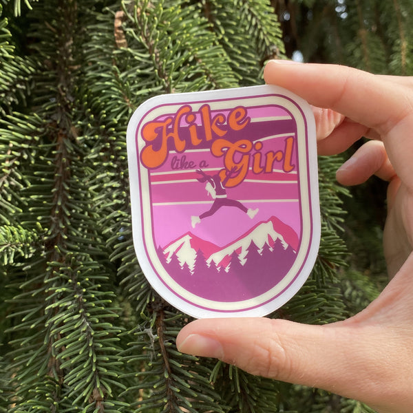 Hike Like A Girl Sticker-Pinks (2 options)