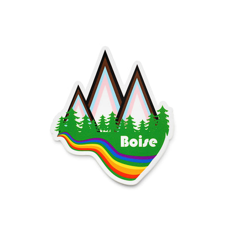 Boise Progressive Pride Mountains Sticker