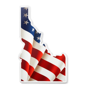 Idaho American Flag Sticker-2 sizes