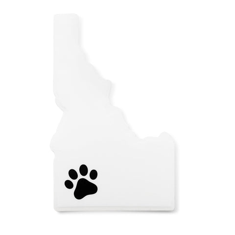 Idaho with Black Dog Paw Sticker