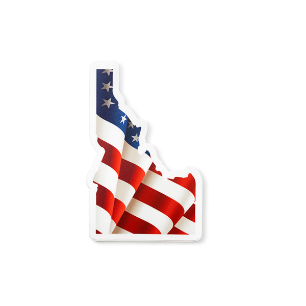 Idaho American Flag Sticker-2 sizes