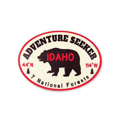 Adventure Seeker Idaho Sticker
