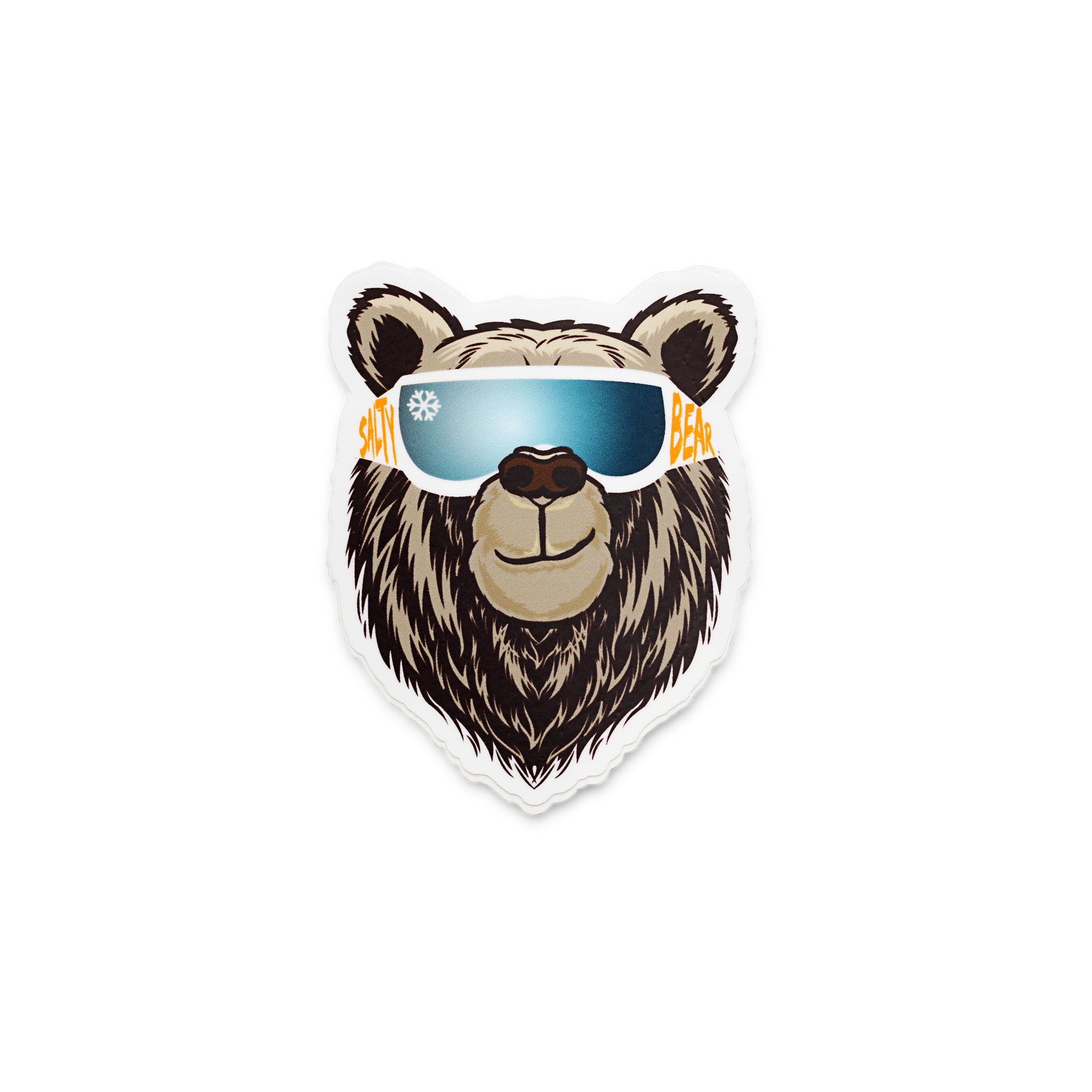 Salty Bear Ski Goggles Sticker