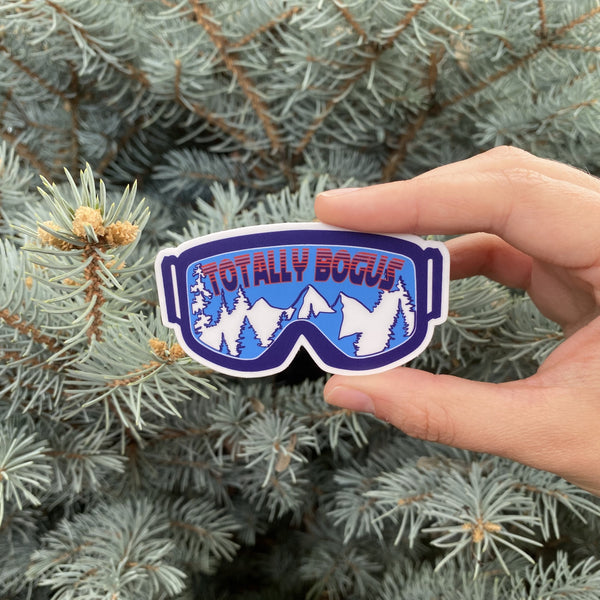 Totally Bogus Ski Goggle Sticker