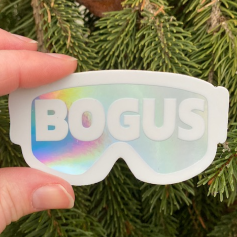Bogof Sticker Bogus Holographic Goggle Sticker – Salty Bear Adventures