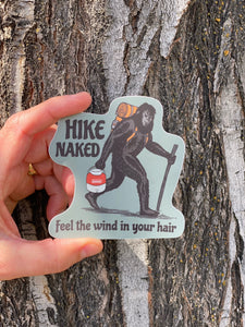 Hike Naked-Feel the Wind in your Hair Sticker