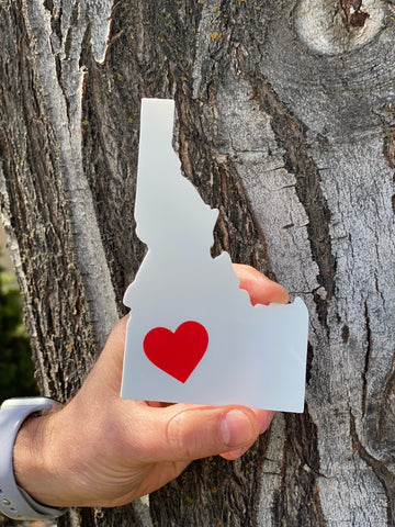 Idaho with Red Heart Sticker