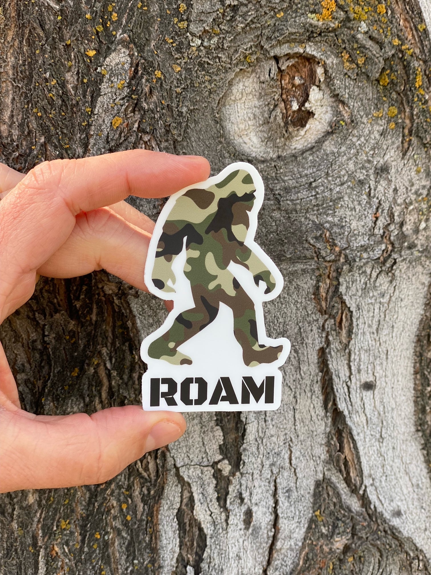 Camo Bigfoot Sticker