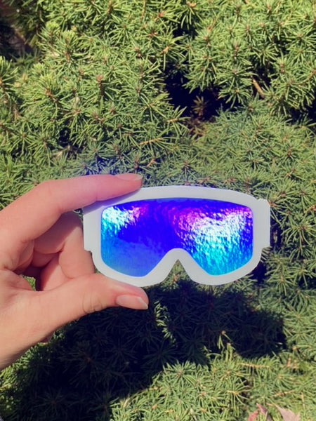 Ski Goggle Sticker in Holographic
