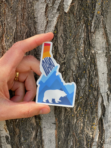 Idaho with White Bear Sticker