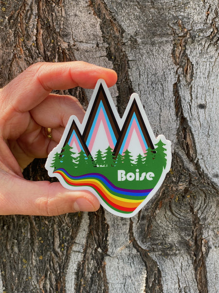 Progressive Pride Mountains Sticker