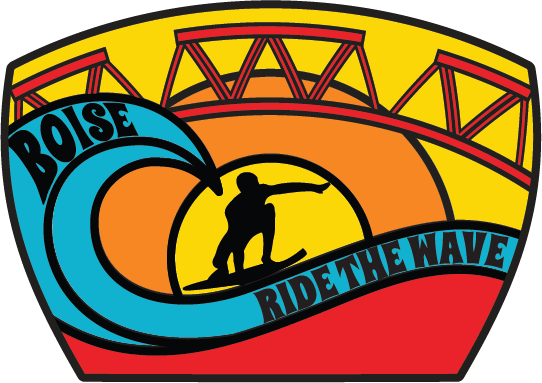 Ride the Wave-Boise-Male Sticker